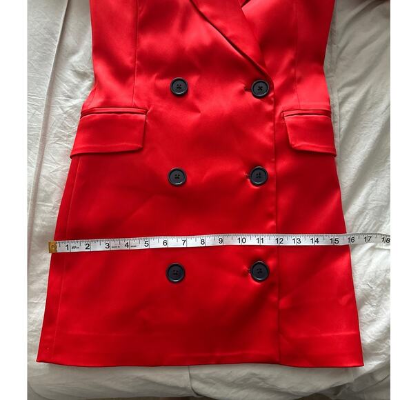 Milly Double Breasted Tuxedo Mini Dress Blazer See Measurements - Picture 5 of 10